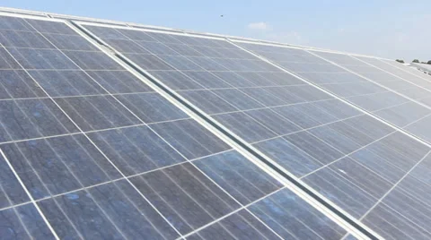 Solar Panels, environment ecological sun energy  Stock Footage 33702956