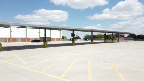 Solar panels + EV Charging Stations Stock Footage 158894414