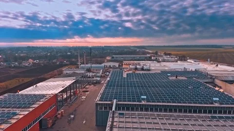 Solar Panels Farm Stock Footage 127566372