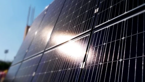 Solar panels Stock Footage 80437239