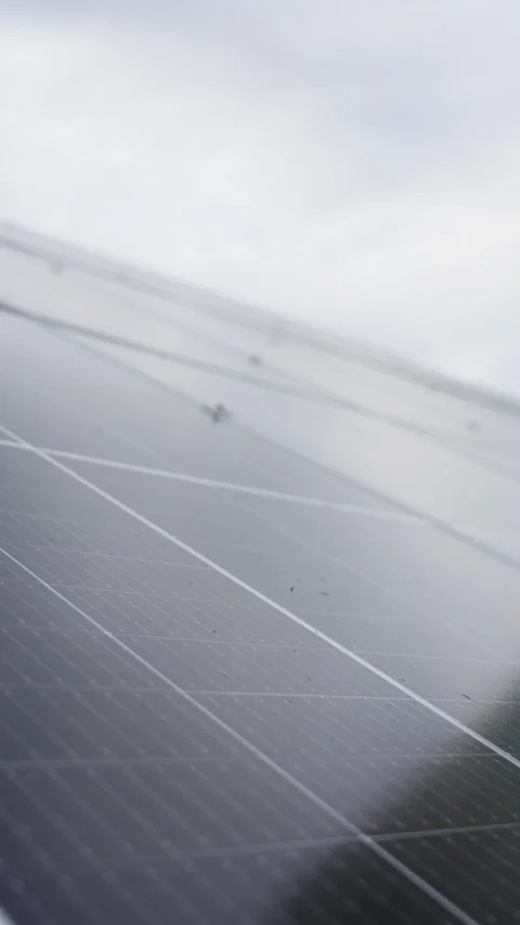 Solar panels generating clean electricity from sunlight Stock Footage 314797391