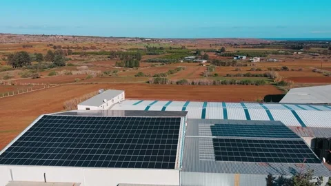 Solar Panels Generating Clean Renewable Energy Stock Footage 325537892