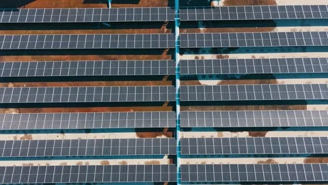 Solar Panels Generating Clean Renewable Energy Video stock 325539966