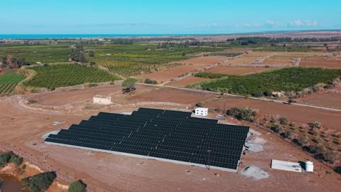 Solar Panels Generating Clean Renewable Energy Video stock 325541505