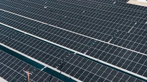 Solar Panels Generating Clean Renewable Energy Stock Footage 325542113