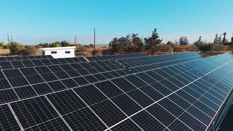 Solar Panels Generating Clean Renewable Energy Stock Footage 325542471