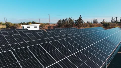 Solar Panels Generating Clean Renewable Energy Stock Footage 325542810
