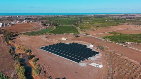 Solar Panels Generating Clean Renewable Energy Stock Footage 325544396