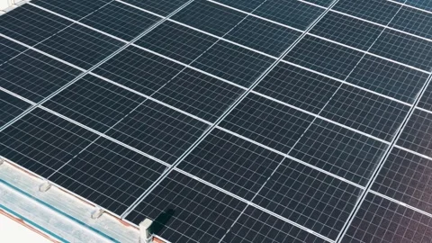 Solar Panels Generating Clean Renewable Energy Stock Footage 325545216