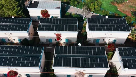 Solar Panels Generating Clean Renewable Energy Stock Footage 325545242
