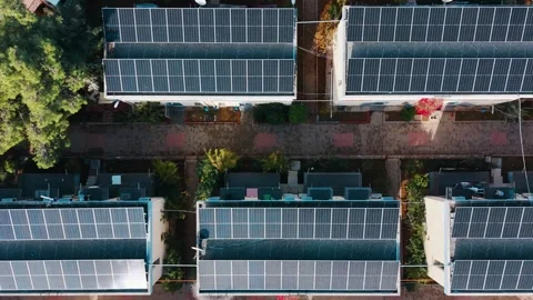 Solar Panels Generating Clean Renewable Energy Stock Footage 325545420