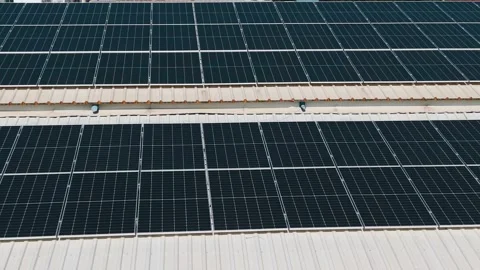Solar Panels Generating Clean Renewable Energy Stock Footage 325546163