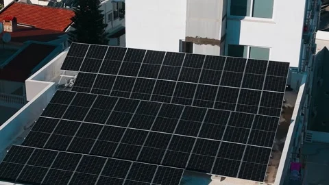 Solar Panels Generating Clean Renewable Energy Stock Footage 325547477