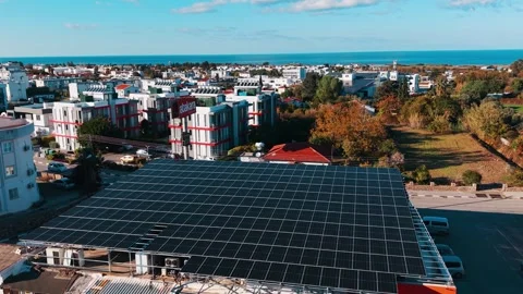 Solar Panels Generating Clean Renewable Energy Stock Footage 325547707