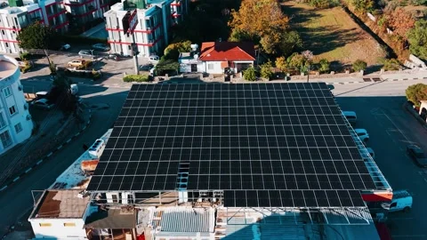 Solar Panels Generating Clean Renewable Energy Stock Footage 325547844