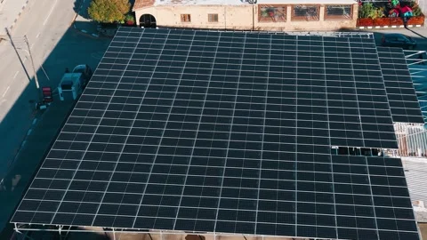 Solar Panels Generating Clean Renewable Energy Stock Footage 325548591