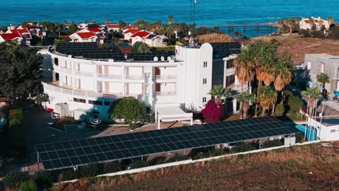 Solar Panels Generating Clean Renewable Energy Stock Footage 325549563