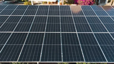 Solar Panels Generating Clean Renewable Energy Stock Footage 325551942