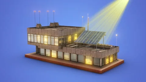 Solar Panels Generating Energy for Home 動画素材 295263680