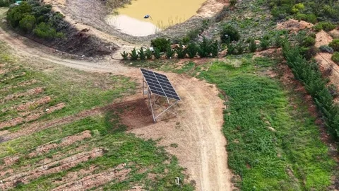 Solar Panels Generating Renewable Energy Power Stock Footage 344968372