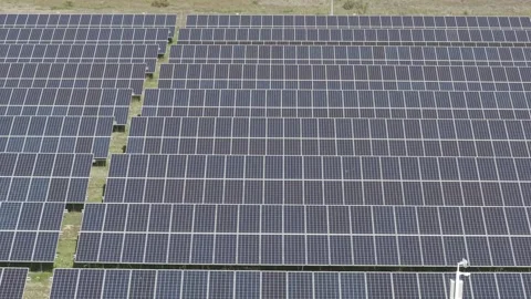 Solar Panels Generating Renewable Energy Power Stock Footage 344969599
