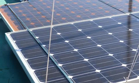 Solar Panels Generating Renewable Energy Stock-Fotos