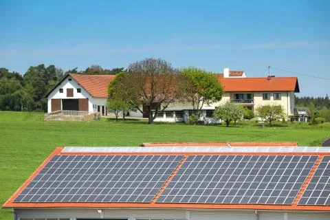 Solar panels in Germany Stock Photos