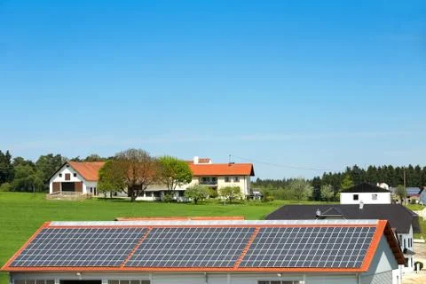 Solar panels in Germany Stock Photos
