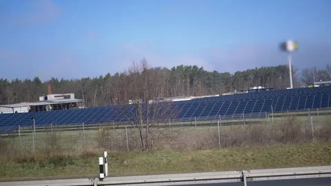 Solar Panels by Highway Stock-Footage 306775661