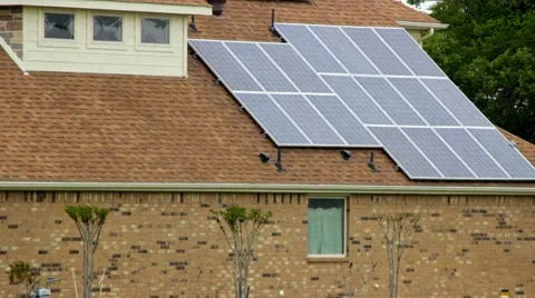 Solar Panels on House 動画素材 48962345