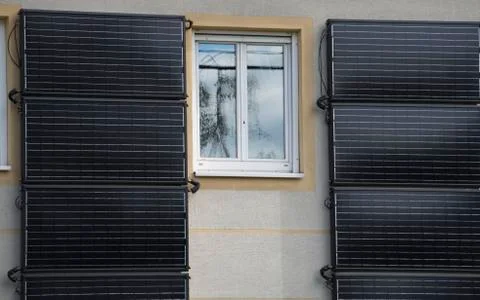 Solar panels on a house Stock Photos