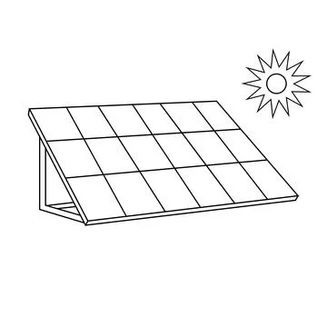 Solar panels icon Stock Illustration