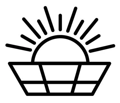 Solar Panels Icon Vector or Solar Panels Icon Isolated on White Background Stock Illustration