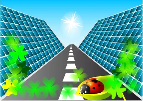 Solar panels Stock Illustration