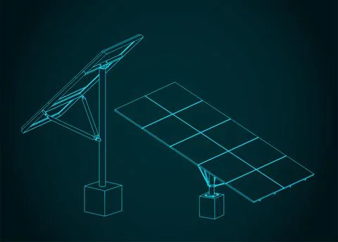 Solar panels illustration Stock Illustration