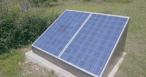 Solar panels installation on the floor Stock Footage 133738872