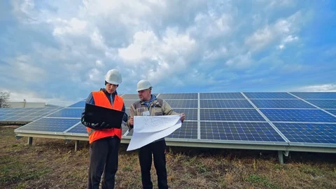 Solar panels installation. Stock Footage 128240212