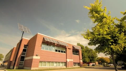 Solar Panels Installed on a Building 動画素材 134588450