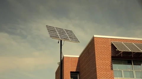 Solar Panels Installed on a Building 動画素材 134588519