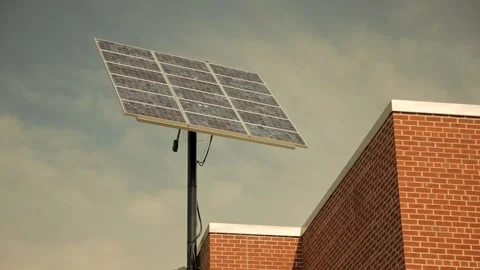 Solar Panels Installed on a Building 動画素材 134588675