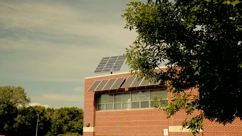 Solar Panels Installed on a Building 動画素材 134588765