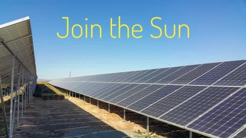 Solar panels installed on the ground Stock Photos