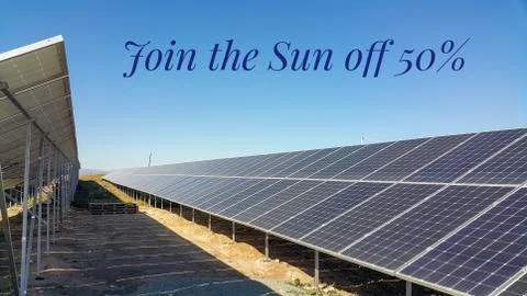 Solar panels installed on the ground Stock Photos