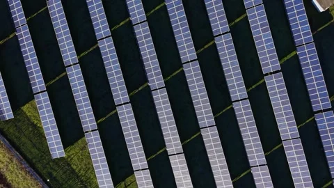 Solar panels installed in a large field under bright sun 스톡 동영상 334027928
