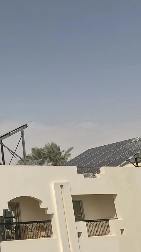Solar Panels Installed on Rooftops Showcase Sustainable Energy Solutions Amidst Stock Footage 330095944