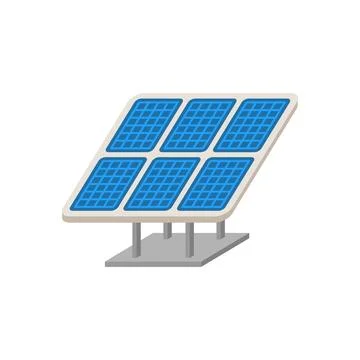 Solar panels isolated. Concept of renewable energy, sustainability, and cle.. Stock Illustration