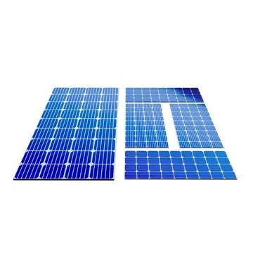 Solar panels isolated on transparent background Stock Illustration