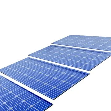 Solar panels isolated on white background Stock Illustration