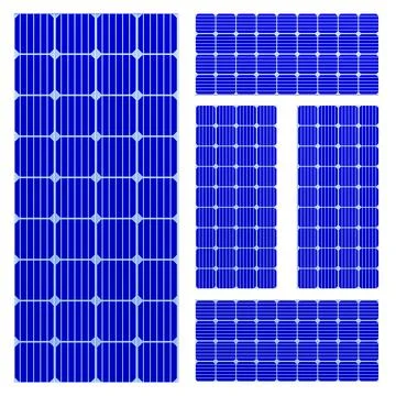 Solar panels isolated on white background Stock Illustration