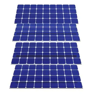 Solar panels isolated on white background Stock Illustration